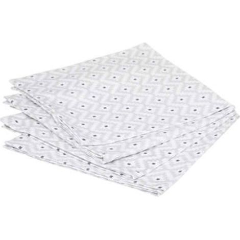 Lot de 4 Serviettes de Table "Etnik" 40x40cm Gris