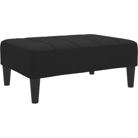 Repose-pied,Tabouret de pied,Pouf noir 77x55x31 cm tissu CFW83348 (1/5)