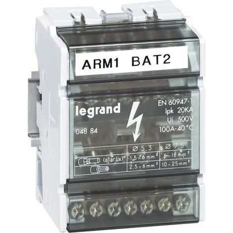 LEGRAND 400405  Repartidor modular de barras escalonadas 4P 100A 6 salidas 4 módulos