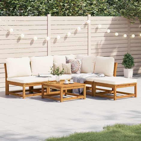 Teenpull – 6-tlg. Garten-Lounge-Set mit Kissen Massivholz Akazie (1/5)