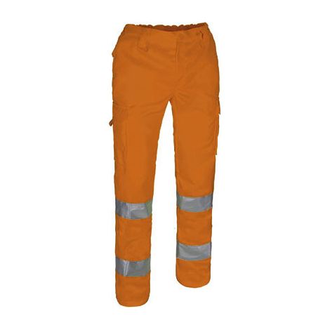 Pantalón de Alta Visibilidad multibolsillos VALENTO LENSTAD L Naranja Flúor (1/3)