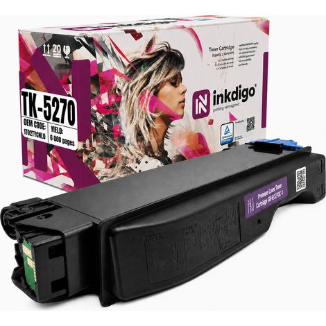 Toner Inkdigo TK5270C compatibile con Kyocera ecosys M6230cidn P6230cdn certificato TÜV (1/5)