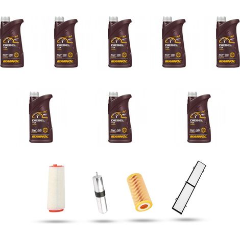 Kit tagliando 4 FILTRI e 8L OLIO compatibile con Bmw serie 3 (E90,E91,E92,E93) 325d 145kw dal 2006 (1/5)