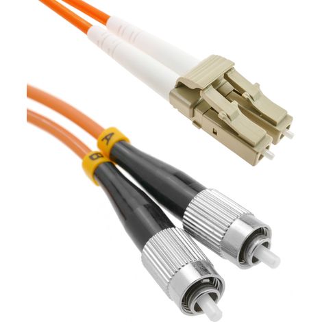 BeMatik - Câble à fibre optique duplex LC FC multimode 62.5/125 2 m (1/5)