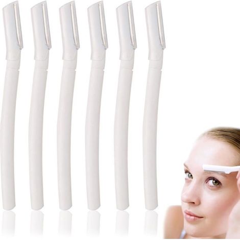 Set mit 6 Augenbrauenrasierern – Dermaplaning-Rasierer – Gesichtsrasierer – Damenrasierer – Augenbrauenrasierer – Für feines und stoppeliges Haar (1/5)