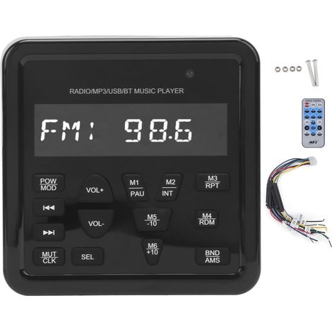 Lecteur MP3 Bluetooth, système sonore Radio USB, étanche IP66, pour bateau marin, voiture, camping-car, salle de bain (1/5)
