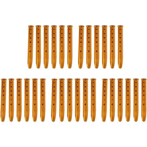 Lot de 30 piquets de tente en alliage d'aluminium en forme de U, légers et adaptés à la neige et au sable, pour le camping, la randonnée et le trekking. (1/5)