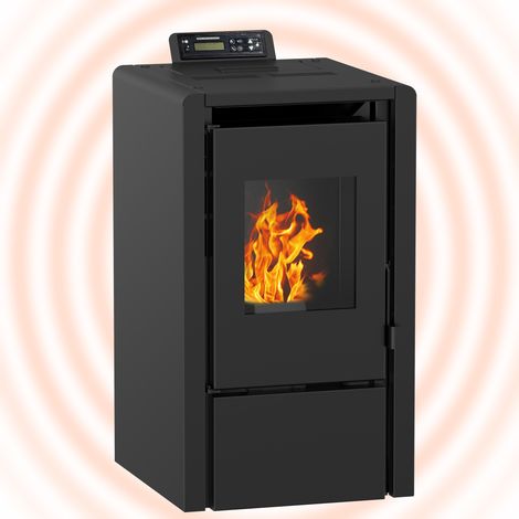 NEMAXX® PC5 Pelletofen 5,3 kW A+ kompakt bis 120 m³, Fernbedienung, Schwarz (1/5)