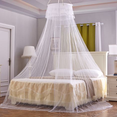 Moustiquaire pour lit dôme Queen Size m x couvre-lit anti-moustiques simple/double 2 5 9 0 6 blanc (1/4)
