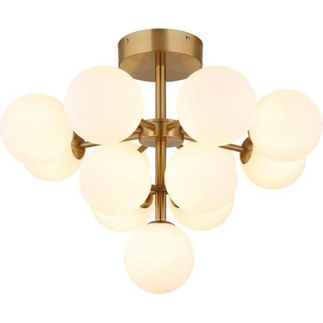Globo - plafoniera - GRAPPY - bronzo - vetro - Ø 56cm - G9 -