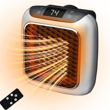Mini radiateur soufflant mural 800W – Thermostat, minuterie, LED – Intelligent – Chauffage électrique (1/4)
