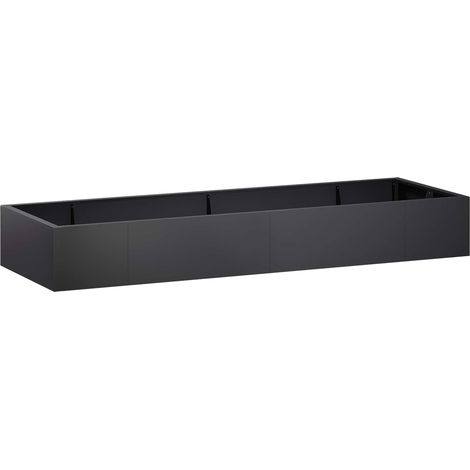 Mur de soutènement 8 pc 300 x 100 x 40 cm Acier Noir vidaXL