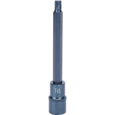 Douille de tournevis en étoile haute précision acier allié bleui chanfrein outil de quincaillerie 1/2x150xT45 (1/5)