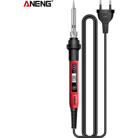 Fer A Souder Electrique 60W Affichage Numerique Temperature Reglable 180degres - 520degres Chauffage En Ceramique Outils De Soudage Thermique Interne