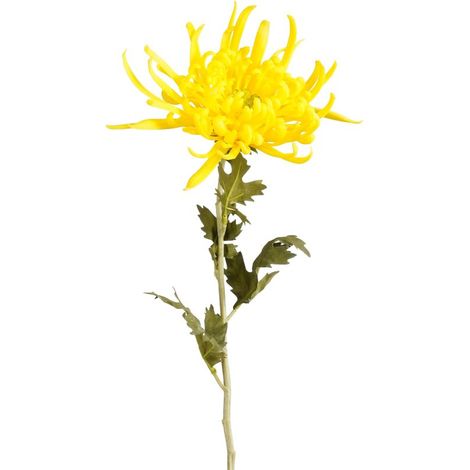 CRISANTEMO ARTIFICIALE GIALLO 166 CM FIORE DECORATIVO PER COMPOSIZIONI EDELMANN
