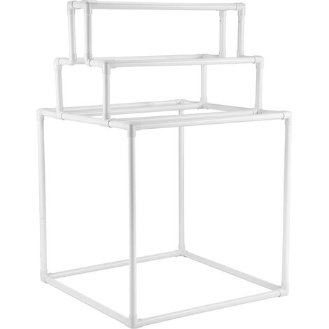 Porte-serviettes, 8 barres, support de serviette d'extérieur en PVC, porte-serviettes sur pied de piscine, organisateur de séchage de couettes, pour bord de la piscine, salle de bain, spa, blanc (1/5)