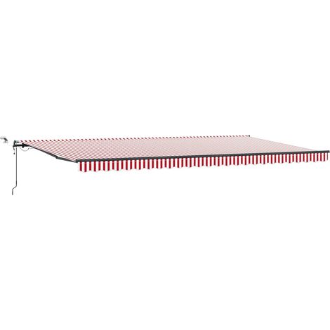Maison Exclusive - Markisenstoff Rot und Weiß 600 x 350 cm Polyes