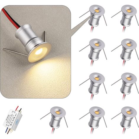 Projecteur LED miniature 902 120°, 12 V CC, 1 W, IRC 80, 75 lm, installation encastrée, convient à l'éclairage de meubles tels que les caves à vin, les armoires à chaussures, etc. (1/5)