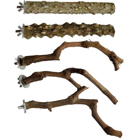 Natural Perches for Birds, Wooden Parrot, Bird Toys, Swings, Ladders (1/5)
