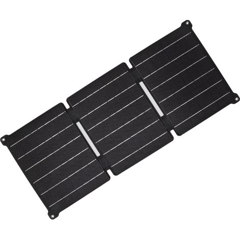 Panneau solaire pliable 21W étanche IPX6 avec sorties USB et DC, chargeur portable pour téléphone et power bank (5V/12V) (1/5)