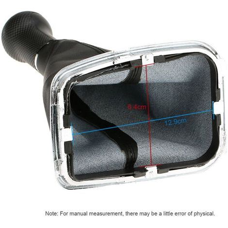 Pommeau de levier de vitesse à 5 vitesses, botte de guêtre de remplacement en cuir PU noir pour Jetta GTi MK4 1999 – 2004, nouveau (1/5)