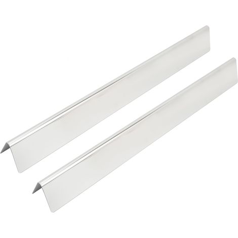 2 pièces Plaques de protection thermique Barbecue en acier inoxydable, écran de chaleur de rechange pour gril à gaz (1/5)