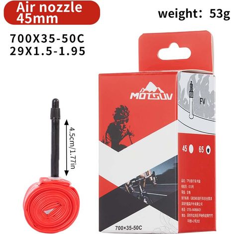 45 mm Chambre à air MOTSUV en TPU pour pneu de vélo ultraléger 700c avec valve, accessoires pour vélo (1/5)