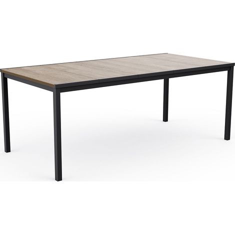 Tavolo da Giardino Keter Porto 200x95x75 cm Deco Coat Piano Effetto Legno Frassino (1/5)