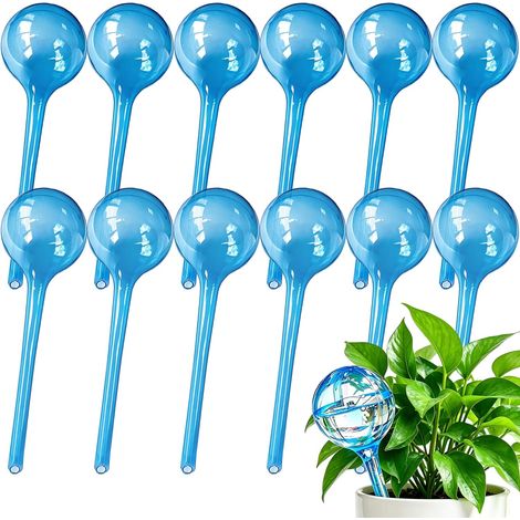 12 Sfere per l'irrigazione automatica di piante in vaso, ideali per interni ed esterni, in plastica resistente. (1/5)