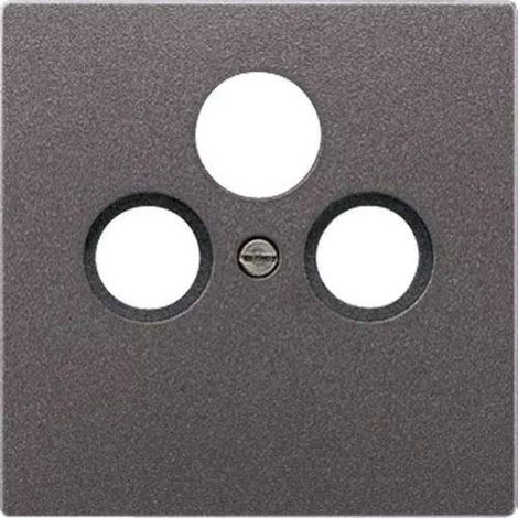 Jung Couvercle pour prises universelles Sat/BK 1 fois, Aluminium laqué, Série LS, anthracite AL 2990 SAT AN