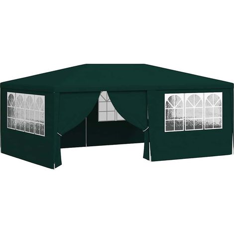 Tente de réception Tonnelle de Jardin - Rapide à Installer avec parois latérales 4x6 m Vert 90 g/m² BV683382 - BonneVie (1/5)