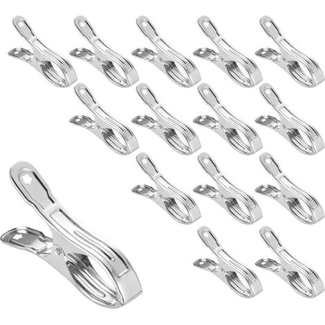 Lot de 15 pinces pour bâche de piscine en acier inoxydable avec force de serrage puissante, pinces de fixation, pinces de serrage pour piscines hors-sol, bâche, photographie