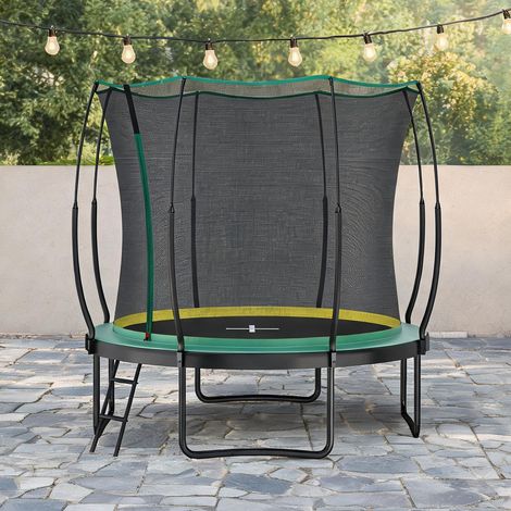 Trampoline de jardin avec filet de sécurité 305 cm sans ressort (1/5)