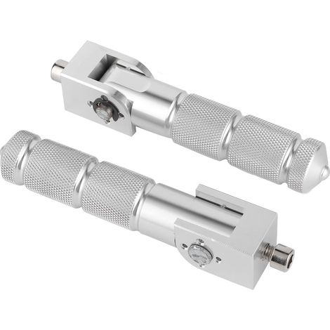Pédales en aluminium pour moto et voiture électrique, 2 pièces, 8MM, Support universel pliable à 90 degrés, tige argentée
