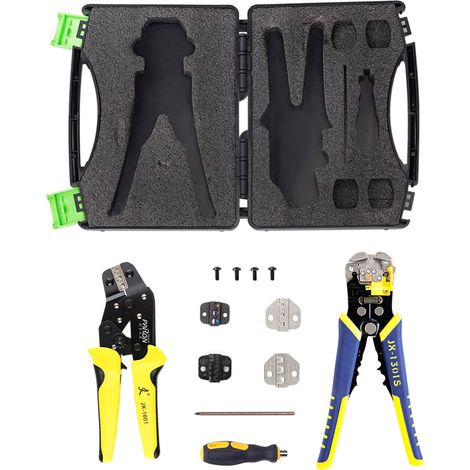 GARRYFIZH Pince à sertir à cliquet multifonctionnelle professionnelle PARON, outil de dénudage de fils, kit de sertissage de cosses