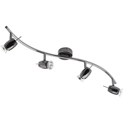 Litecraft Frank Spotlight Bar Adjustable Indoor Ceiling 4 Light - Black Nickel (1/5)