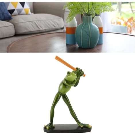[Estatua de rana deportista] [Resina] [Figura decorativa] para jardín y terraza (1/5)