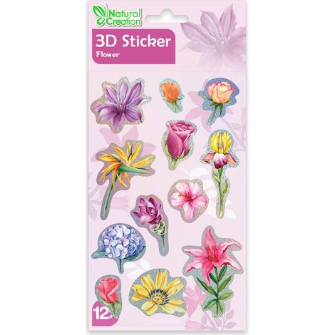 3d blumenaufkleber zur naturlichen dekoration 12 stuck