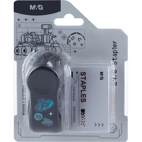 Cucitrice mini Hello Mars + punti metallici 24/6 20K M&G