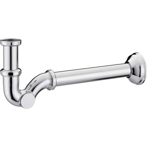 Sifone a "S" con attacco Ø1" e tappo laterale in ottone Piana 08910600CR  Cromo - 1" (1/2)