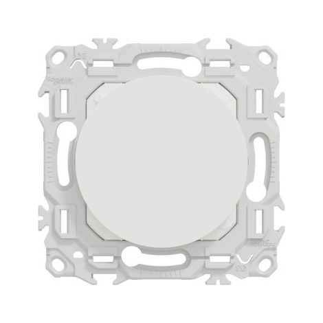 Blende Odace - Vorausschnitt für Kabelausgang - Kreideweiß - SCHNEIDER - S920666 (1/3)