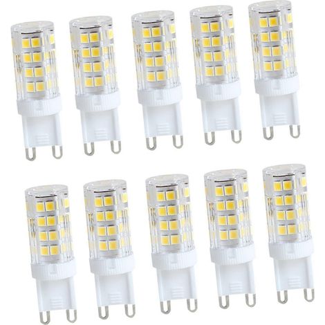 Lot de 10 ampoules LED G9 5W à lumière douce et dynamique, angle de faisceau de 360° (1/4)