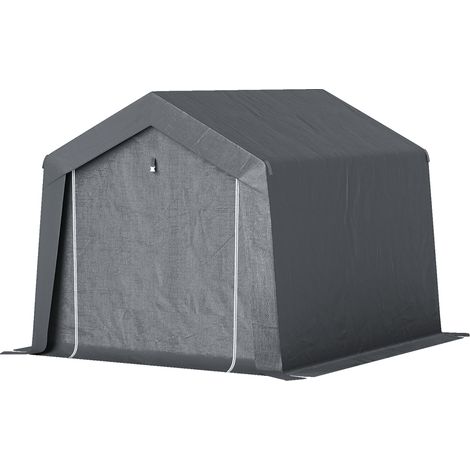 3.6  2.1m Portable Outdoor Shed-  Window -- Dark Grey (1/5)