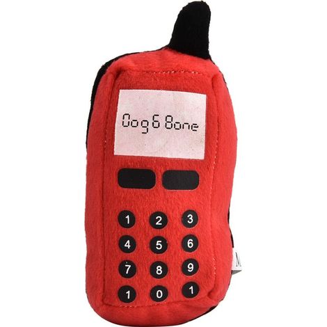 Jouets à mâcher interactifs et couineurs pour chiens et chats, jouets mignons qui peuvent être accrochés à votre téléphone (rouge). (1/5)