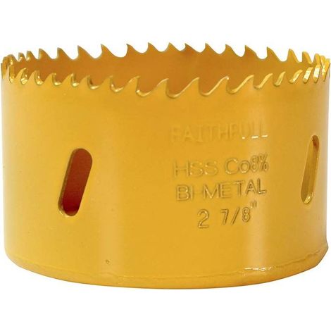 Faithfull Bi-Metal Cobalt Hole Saw 76mm for Heavy-Duty Drilling and Cutting