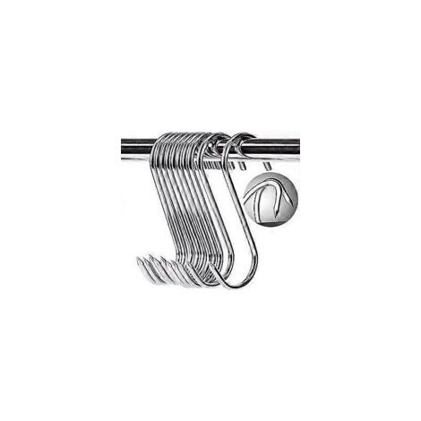 10 ganchos de carnicero de acero inoxidable, ganchos en S, 100 x 4 mm, para barbacoa, carne, embutidos, utensilios de cocina, inoxidables, resistentes y duraderos - Crezuo