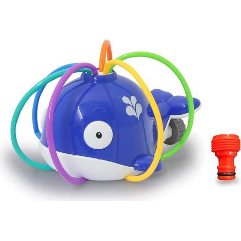 JAMARA MC FIZZ 460621 ARROSEUR ROTATIF AVEC TUYAUX EN BALEINE ET RACCORD AU SYSTÈME DE TUYAU STANDARD BLEU