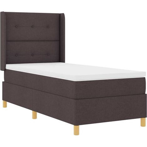 Matelas à ressorts avec bande lumineuse LED, marron, 80 x 200 cm, tissu. (1/5)