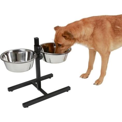 KERBL Barra di alimentazione con ciotola per cane - 2x1800ml (1/2)