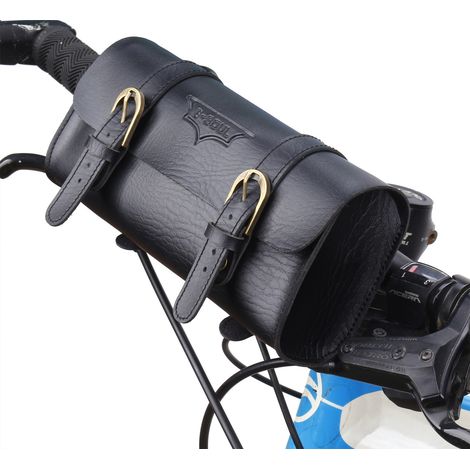 Sacoche de vélo B-SOUL, cuir PU rétro, VTT, vélo de route, cyclisme en plein air, accessoires, rangement imperméable, équipement de cyclisme (1/5)